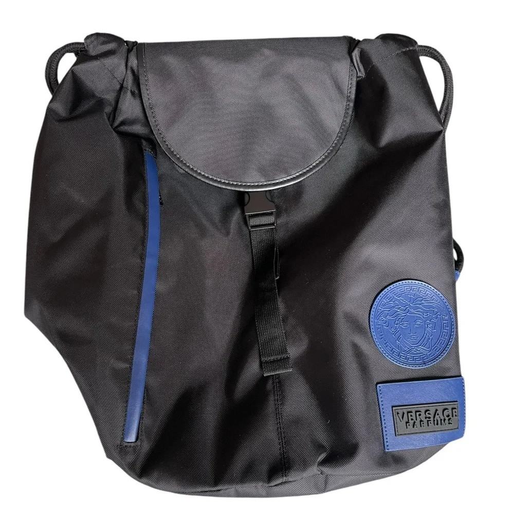 Versace Black and Blue Men's Backpack/Rucksack, new without tags